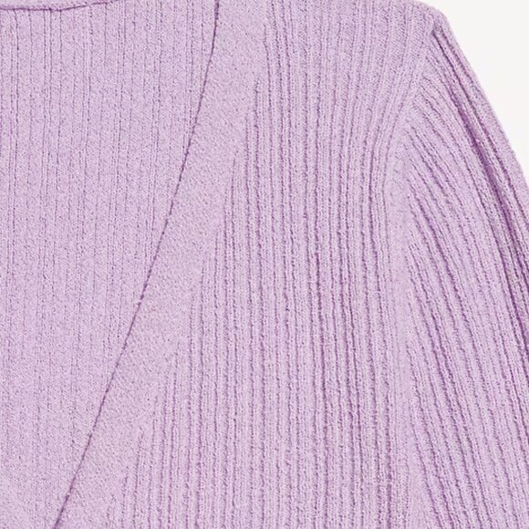 Old Navy Lavender Textured Bouclé Button-Down Sweater/NWT/S - Picture 5 of 13